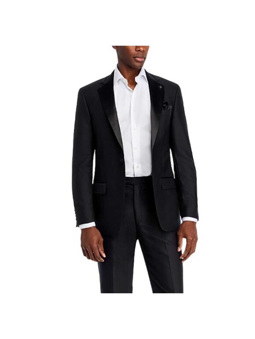 Hart Schaffner Marx New York Classic Fit Black Wool Tuxedo, Size 50r